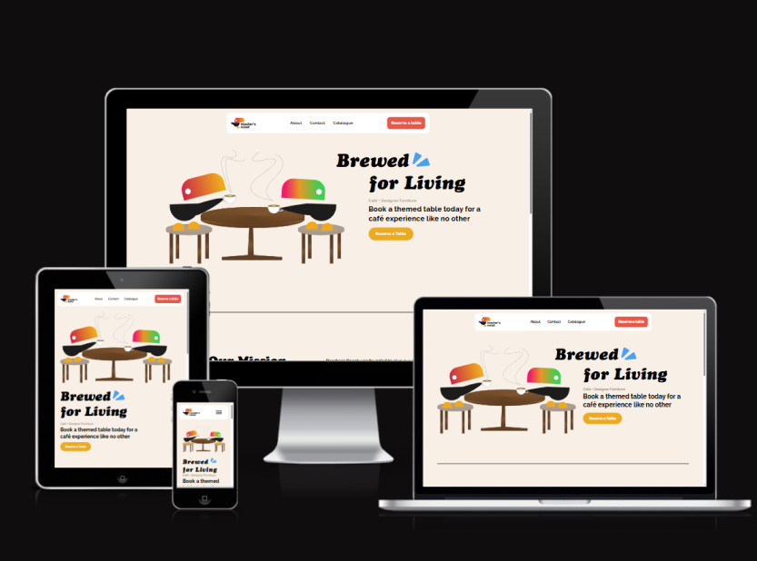 Roaster's Roost website displayed on multiple devices
