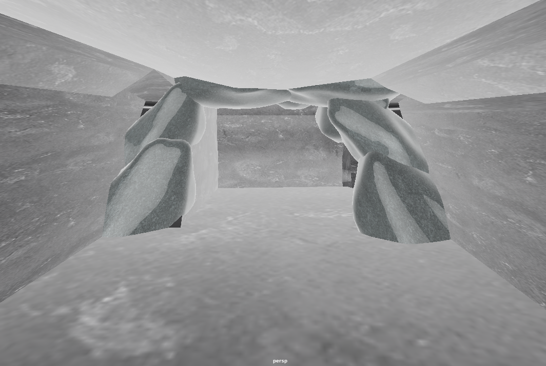 3D model of a cave on the inside.