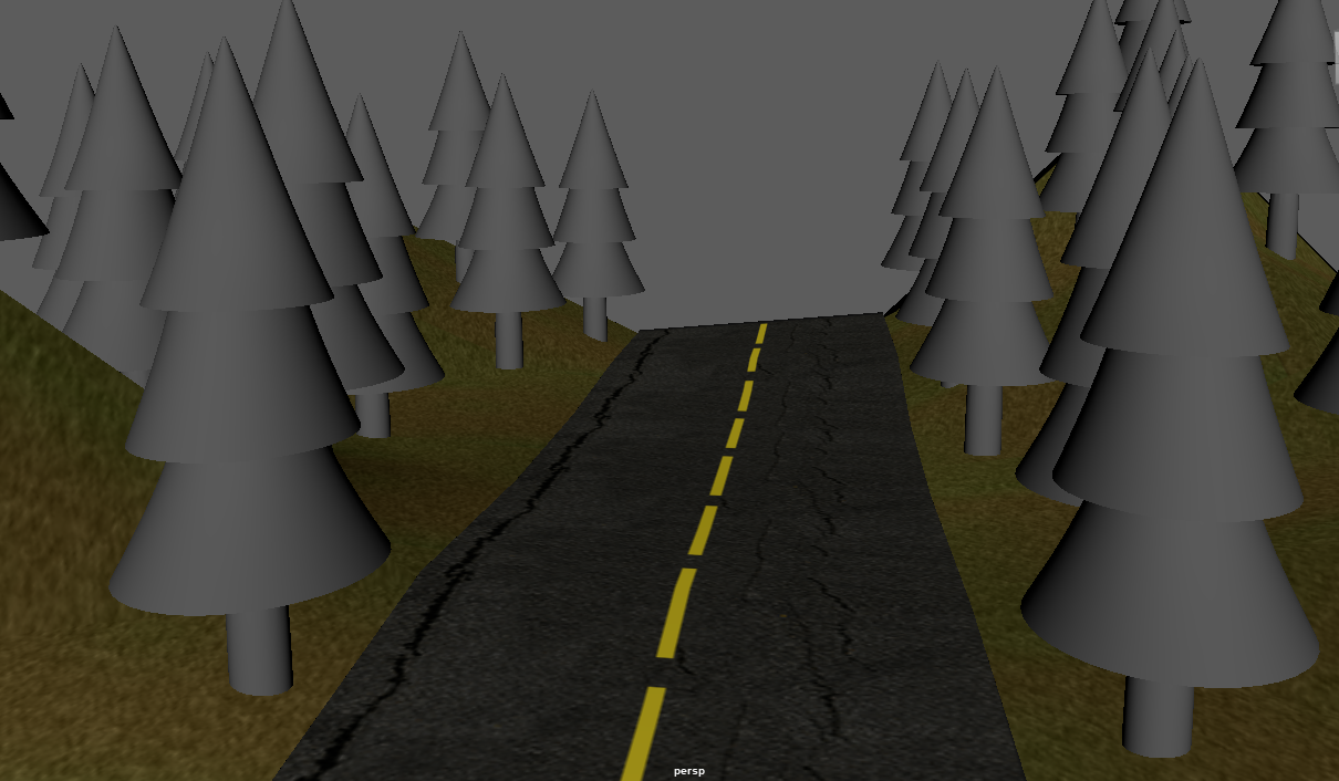 3D environment of a road